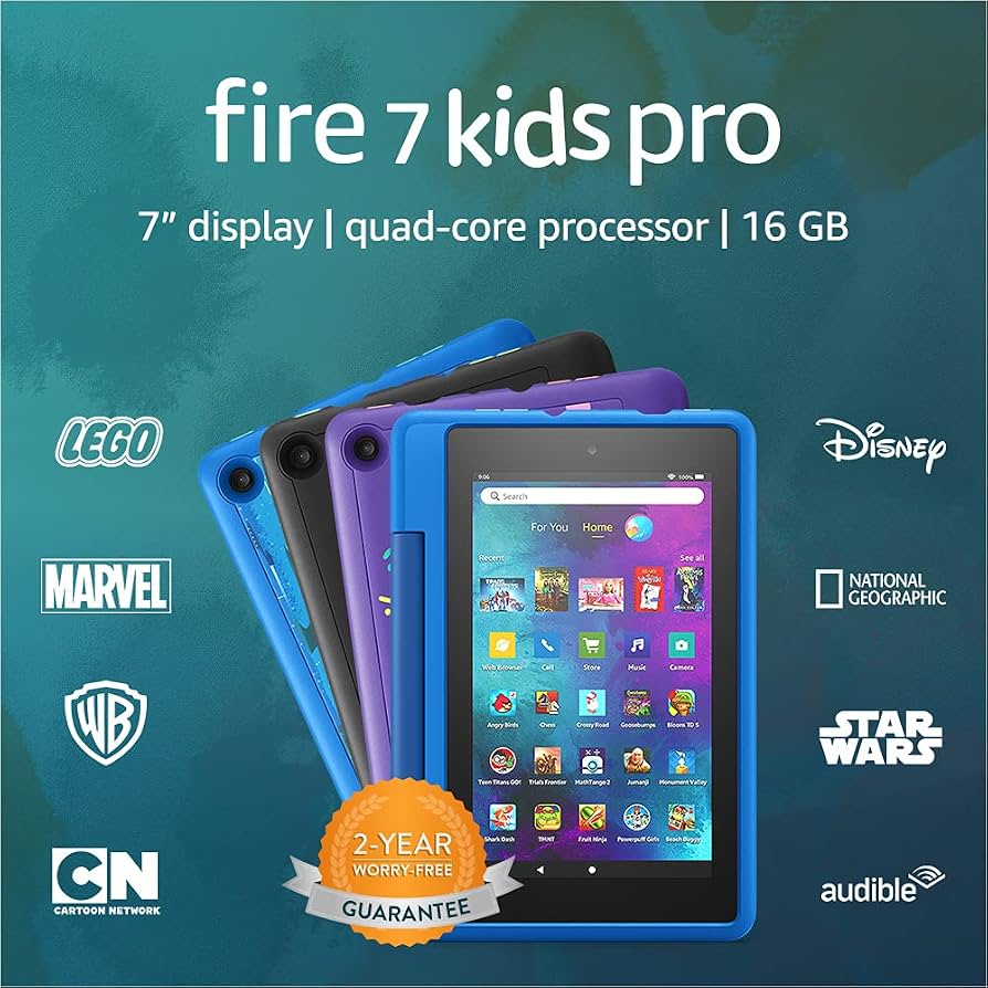 Amazon Fire 7 Kids Pro (2022, 12th Gen) detail view — available in Kenya at Trewrld KES 16,000, M-Pesa & free Nairobi delive…