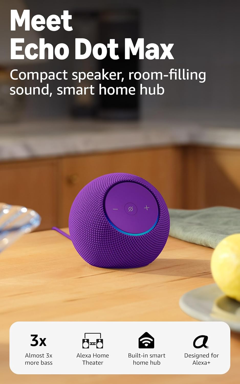 Amazon Echo Dot Max (2025) Amethyst smart speaker