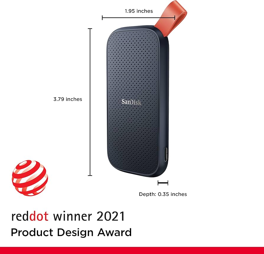 SanDisk 1TB SSD E30 800MB/s side view — available in Kenya at Trewrld KES 24,000, M-Pesa & free Nairobi delivery