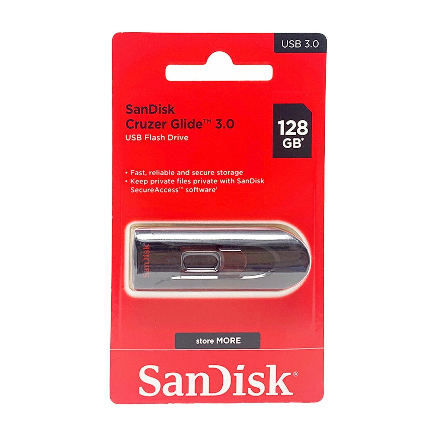 SanDisk 128GB Cruzer Glide side view — available in Kenya at Trewrld KES 7,000, M-Pesa & free Nairobi delivery