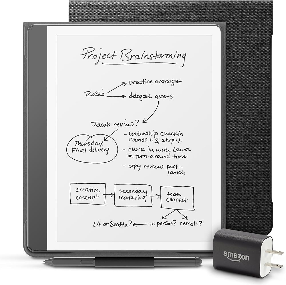 Amazon Kindle Scribe Premium Pen 64GB side view — available in Kenya at Trewrld KES 69,500, M-Pesa & free Nairobi delivery
