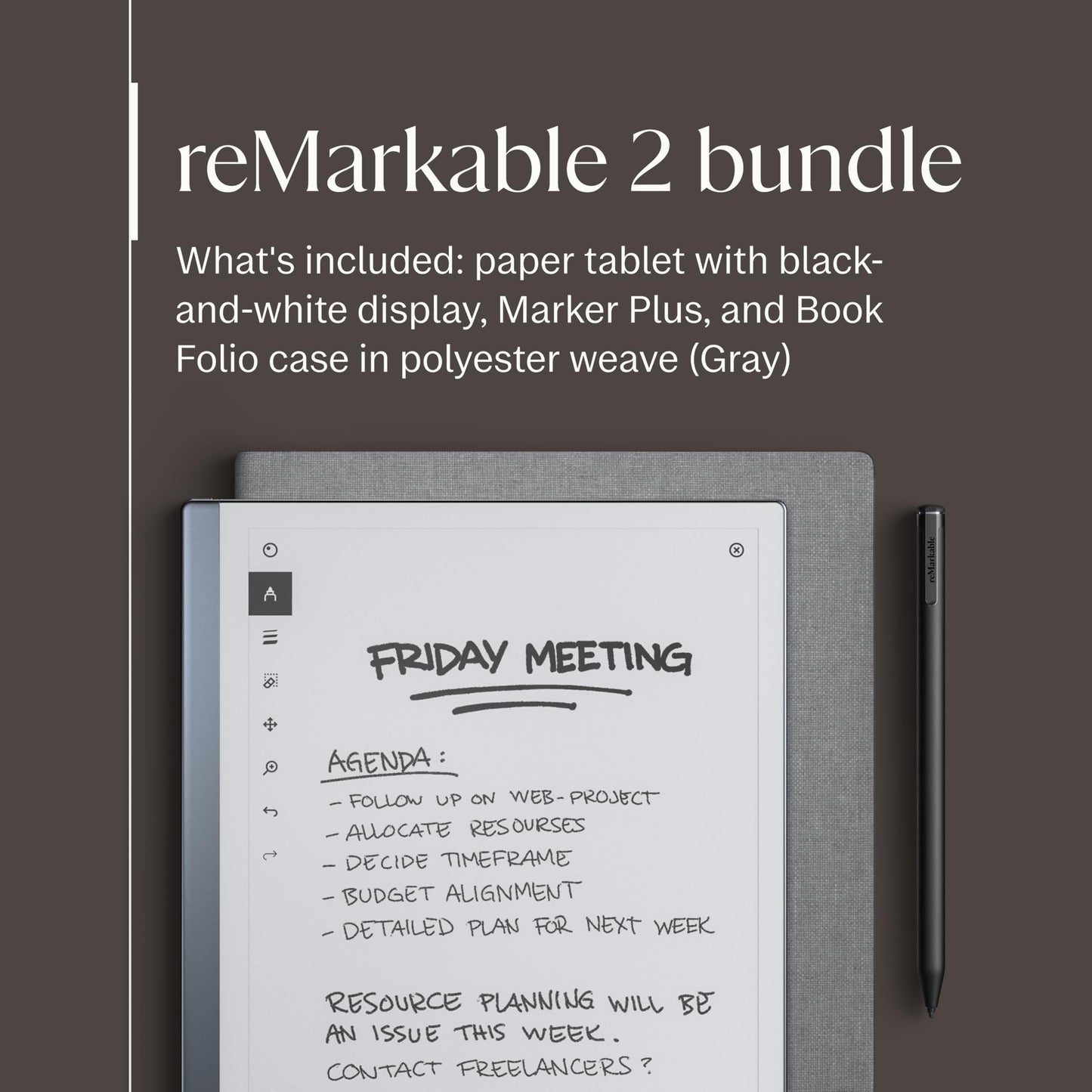 reMarkable 2 Paper Tablet with Marker Plus detail view — available in Kenya at Trewrld KES 71,000, M-Pesa & free Nairobi del…