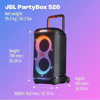 JBL PartyBox 520 detail view — available in Kenya at Trewrld KES 95,000, M-Pesa & free Nairobi delivery