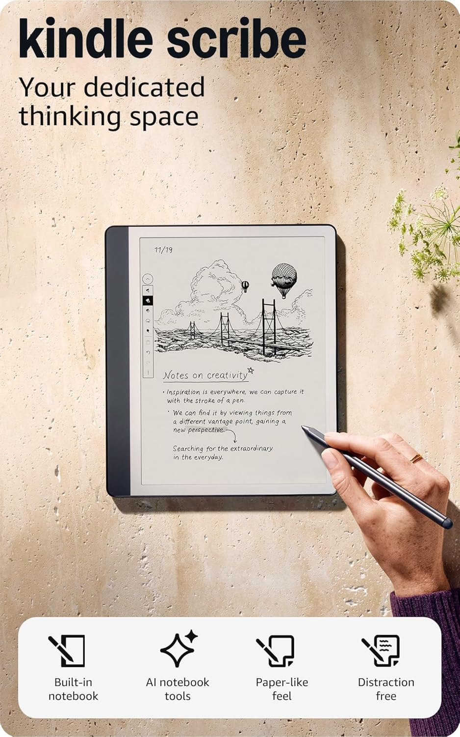 Amazon Kindle Scribe 32GB Tungsten with Premium Pen