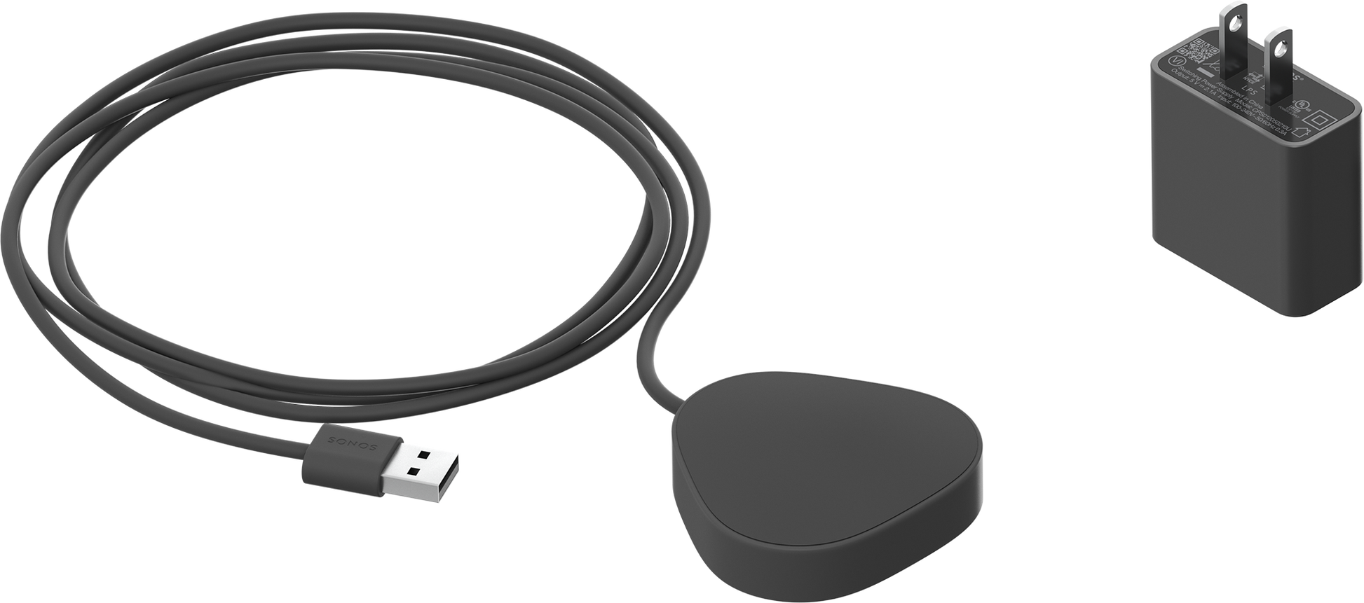 Sonos Roam Wireless Charger, Shadow Black, included in this bundle