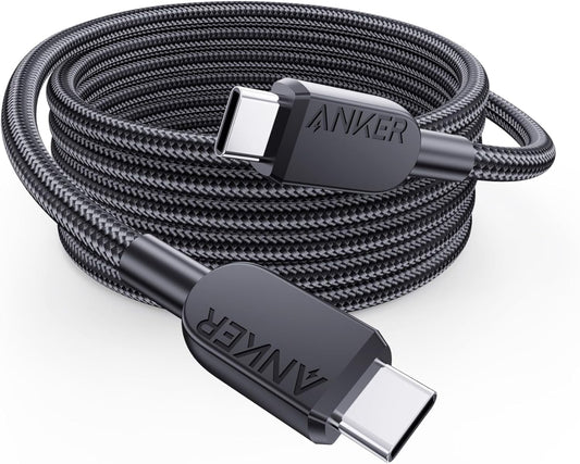 Anker USB-C to USB-C 240W Upcycled-Braided Cable front view — available in Kenya at Trewrld KES 6,200, M-Pesa & free Nairobi…