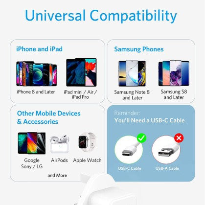 Anker PowerPort III Cube 20W Wall Charger with PowerIQ 3.0 (UK PLUG) - Kenya | trewrld - Buy in Kenya | Free Delivery N…