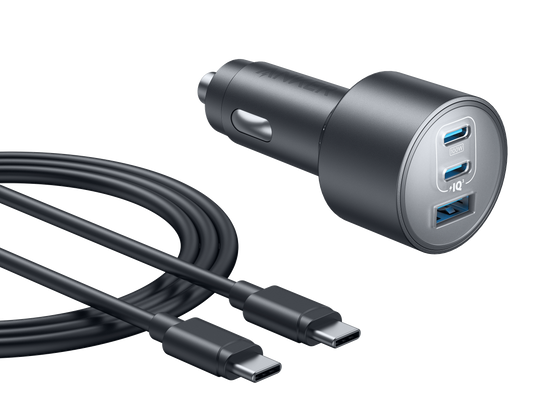 Anker Nano Car Charger 167.5W 3 Ports - front view