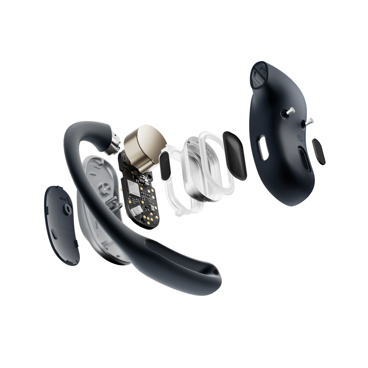 Shokz OpenFit Air in Black - side profile detail