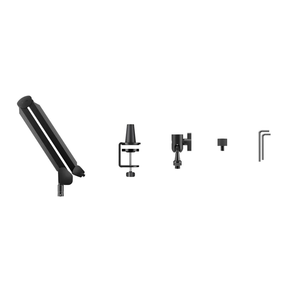 BOYA MIC ARM microphone boom arm mounted on desk