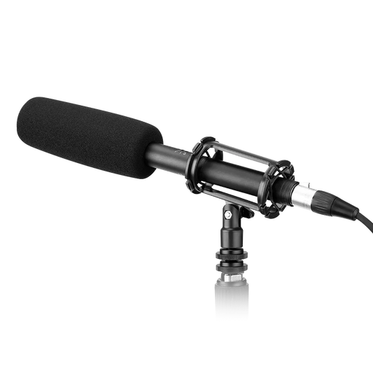 BOYA BY-BM6060 supercardioid shotgun microphone with fur windshield