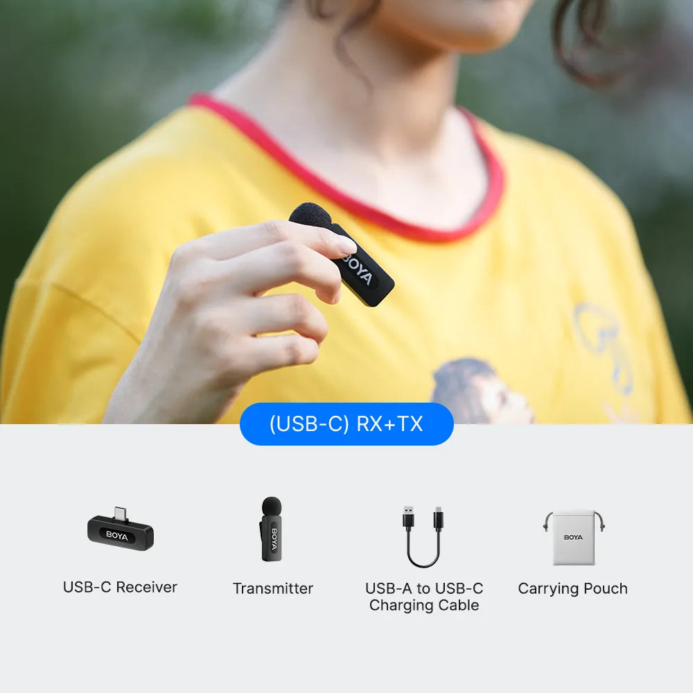 BOYA BY-V10 single transmitter USB-C wireless microphone kit