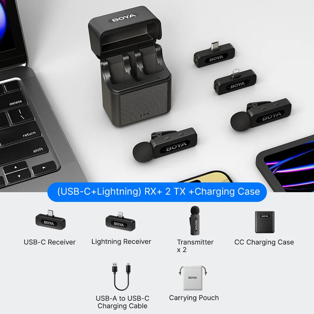 BOYA BY-V 2.0 wireless lavalier microphone system