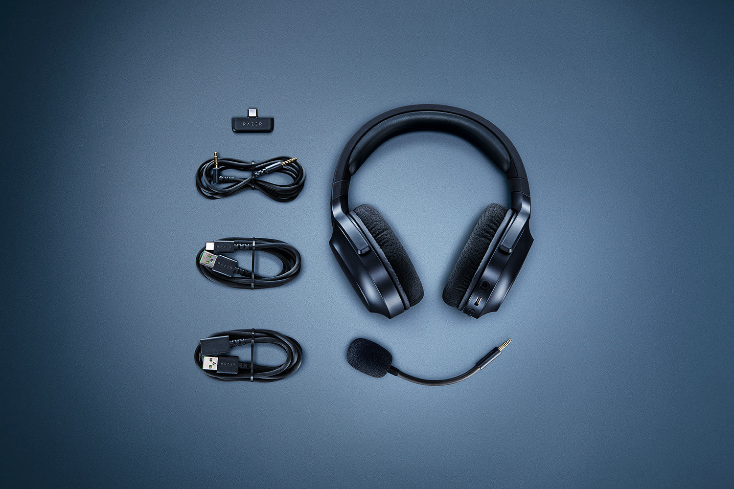 Razer Barracuda X earcup close-up showing FlowKnit cushion