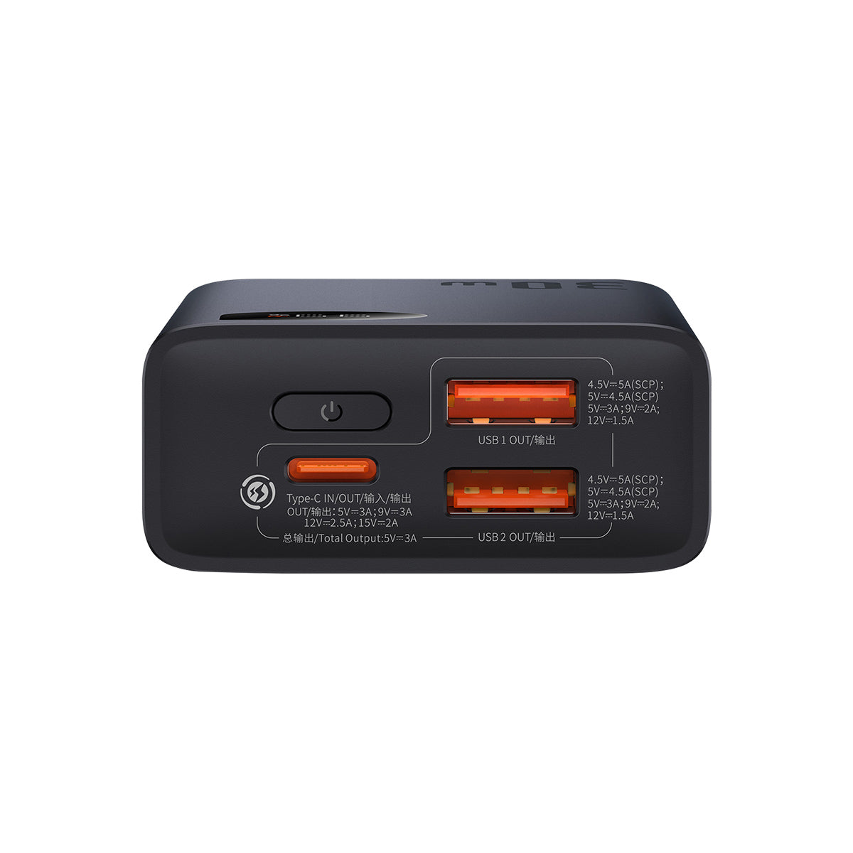 Baseus Adaman2 Power Bank USB-C and USB-A ports