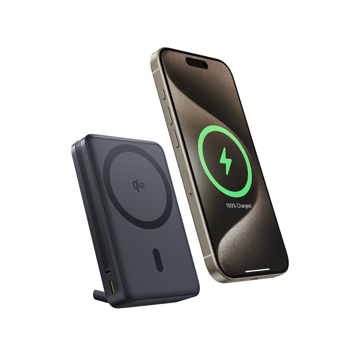 Baseus Nomos Magnetic Power Bank with built-in USB-C cable extended