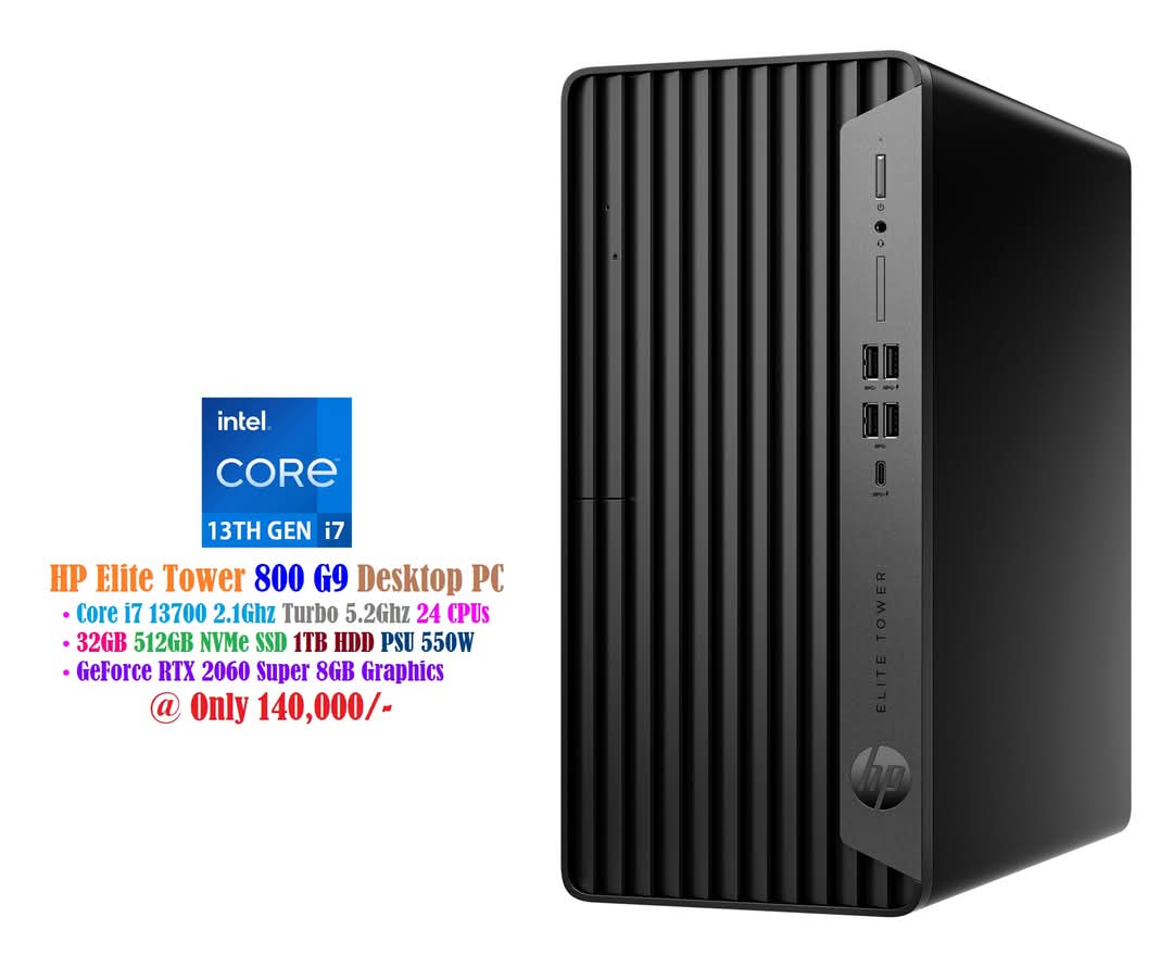 HP Elite Tower 800 G9 (Core i7-13700) front view — available in Kenya at Trewrld KES 170,000, M-Pesa & free Nairobi delivery
