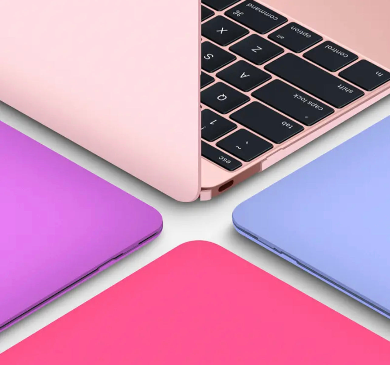 MacBook Matte Finish Case in clear — lightweight hard shell cover with precise port cutouts