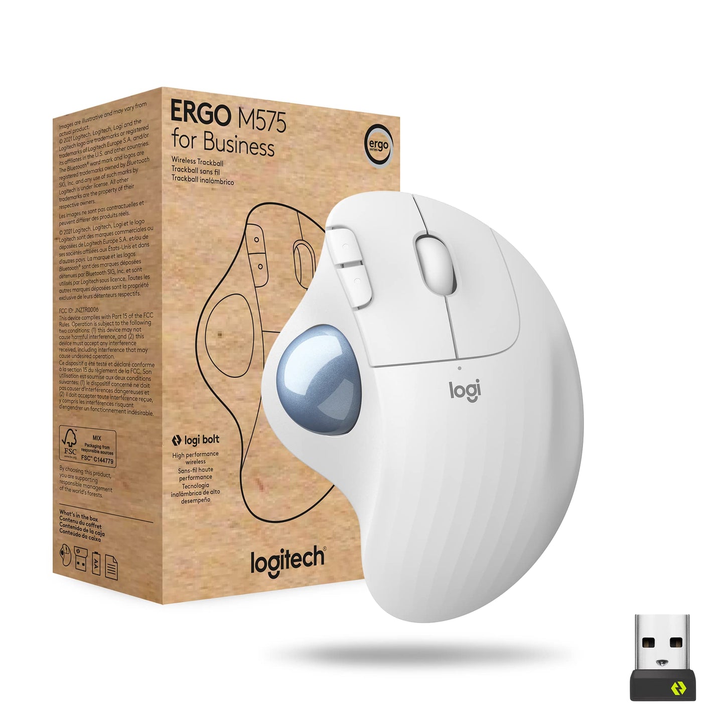 Logitech Ergo M575 Wireless Trackball Mouse for Business