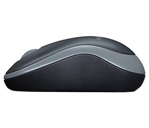 Logitech M185 Wireless Mouse,Black Red