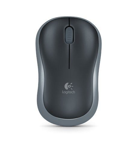 Logitech M185 Wireless Mouse,Black Red