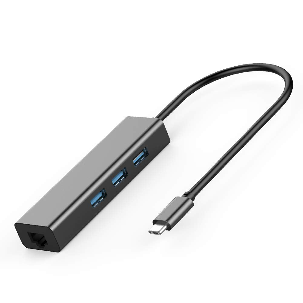 USB-C to Gigabit Ethernet USB 3.0 Adapter Hub Type-C