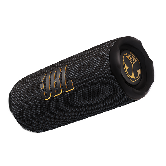 JBL Flip 7 Tomorrowland portable Bluetooth speaker - Black - hero front view