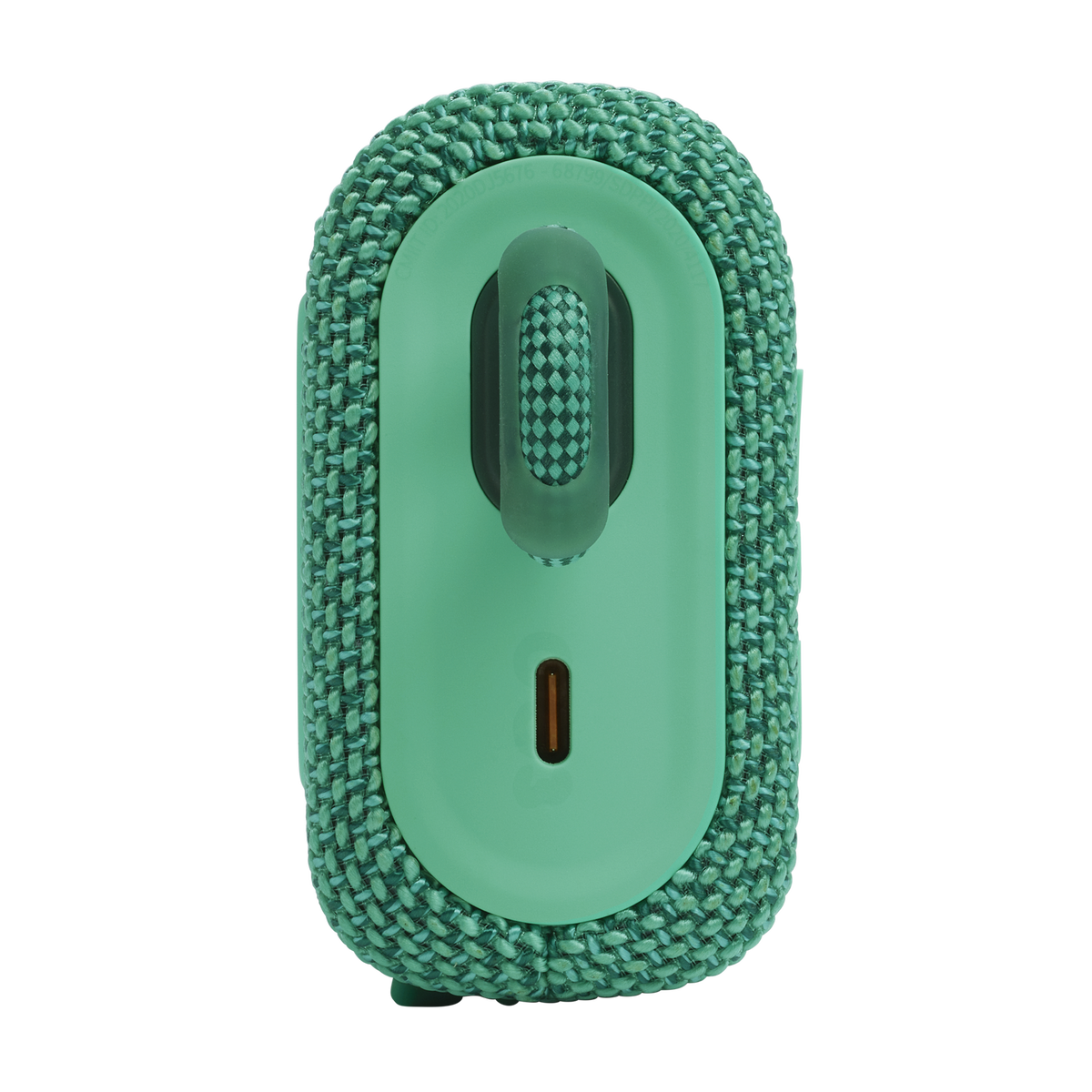 JBL Go 3 Eco left side view showing integrated loop