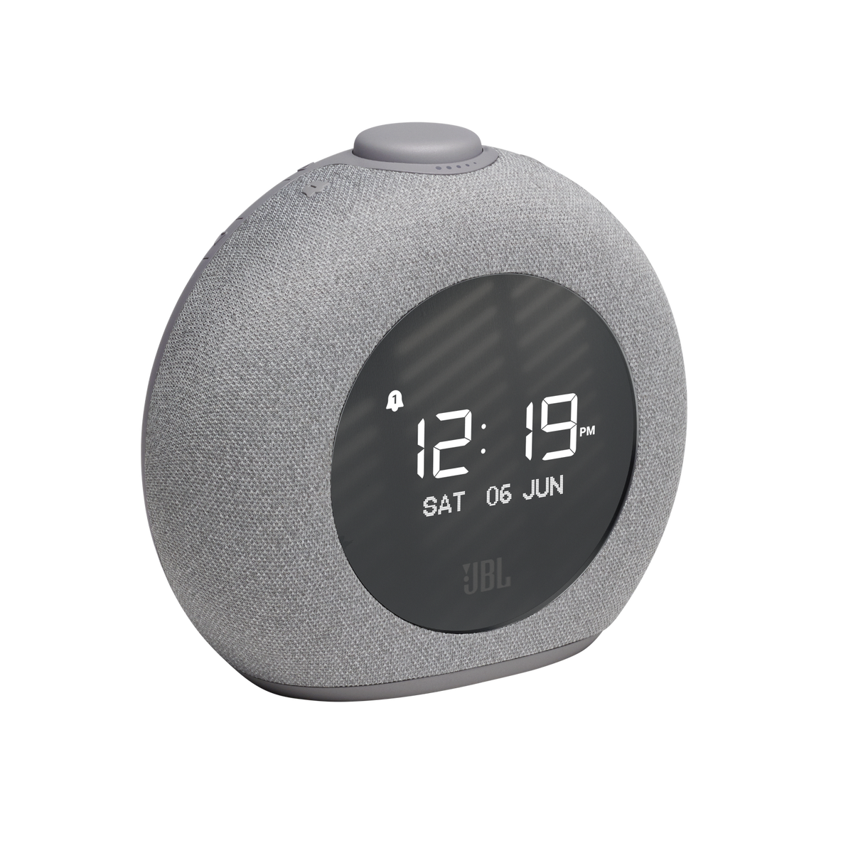 JBL Horizon 2 FM bedside clock radio speaker in grey - hero shot
