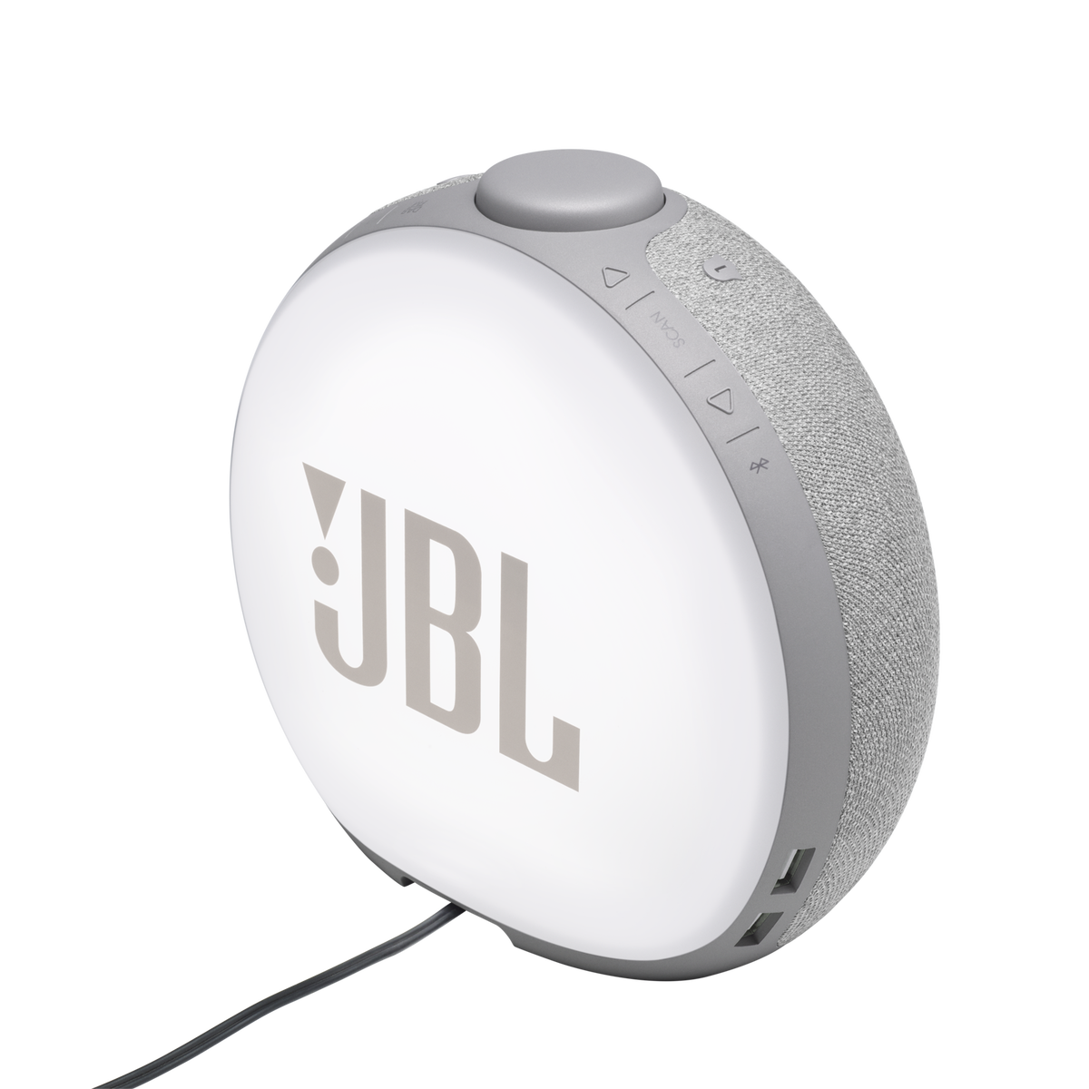 JBL Horizon 2 FM with ambient light illuminated on a nightstand