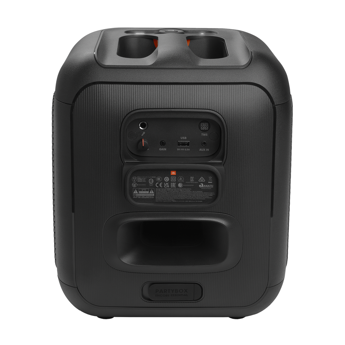 JBL PartyBox Encore Essential back panel showing connections