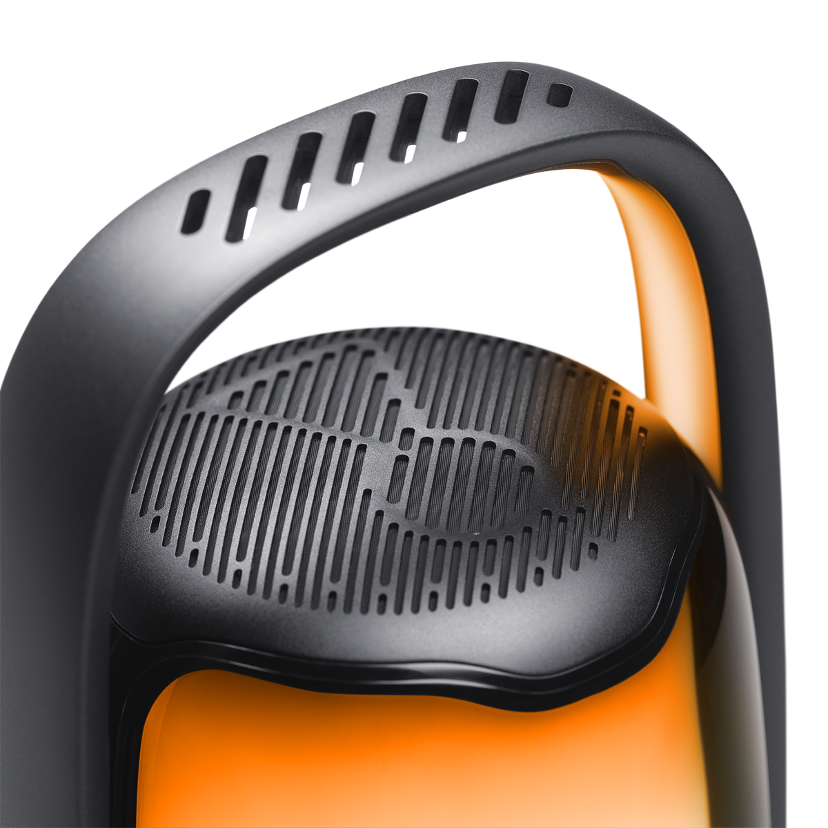JBL Pulse 6 speaker detail view of illuminated handle and lightshow