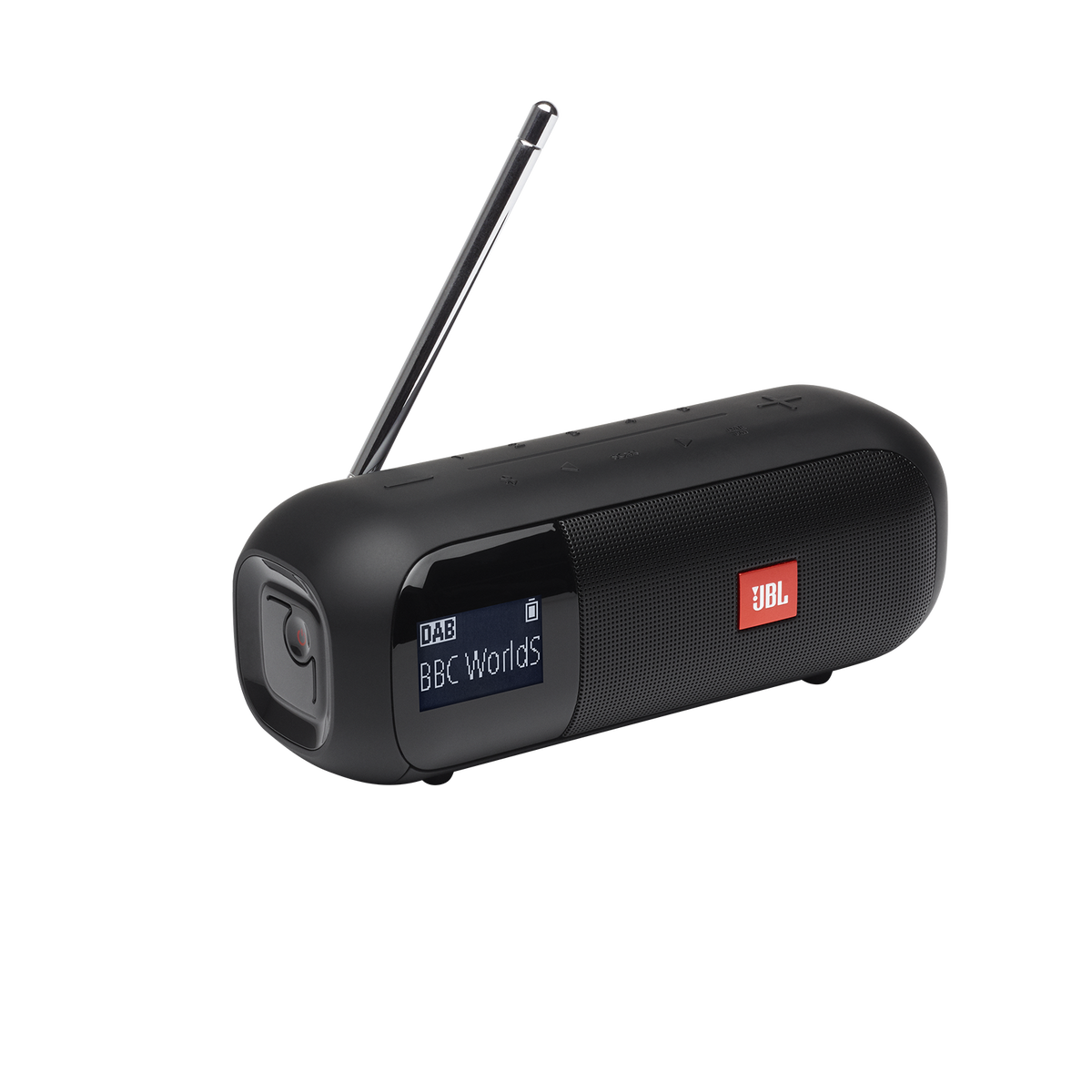 JBL Tuner 2 DAB/DAB+/FM radio with Bluetooth in black, hero shot