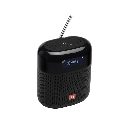 JBL Tuner XL FM powerful portable radio with Bluetooth in black, hero shot