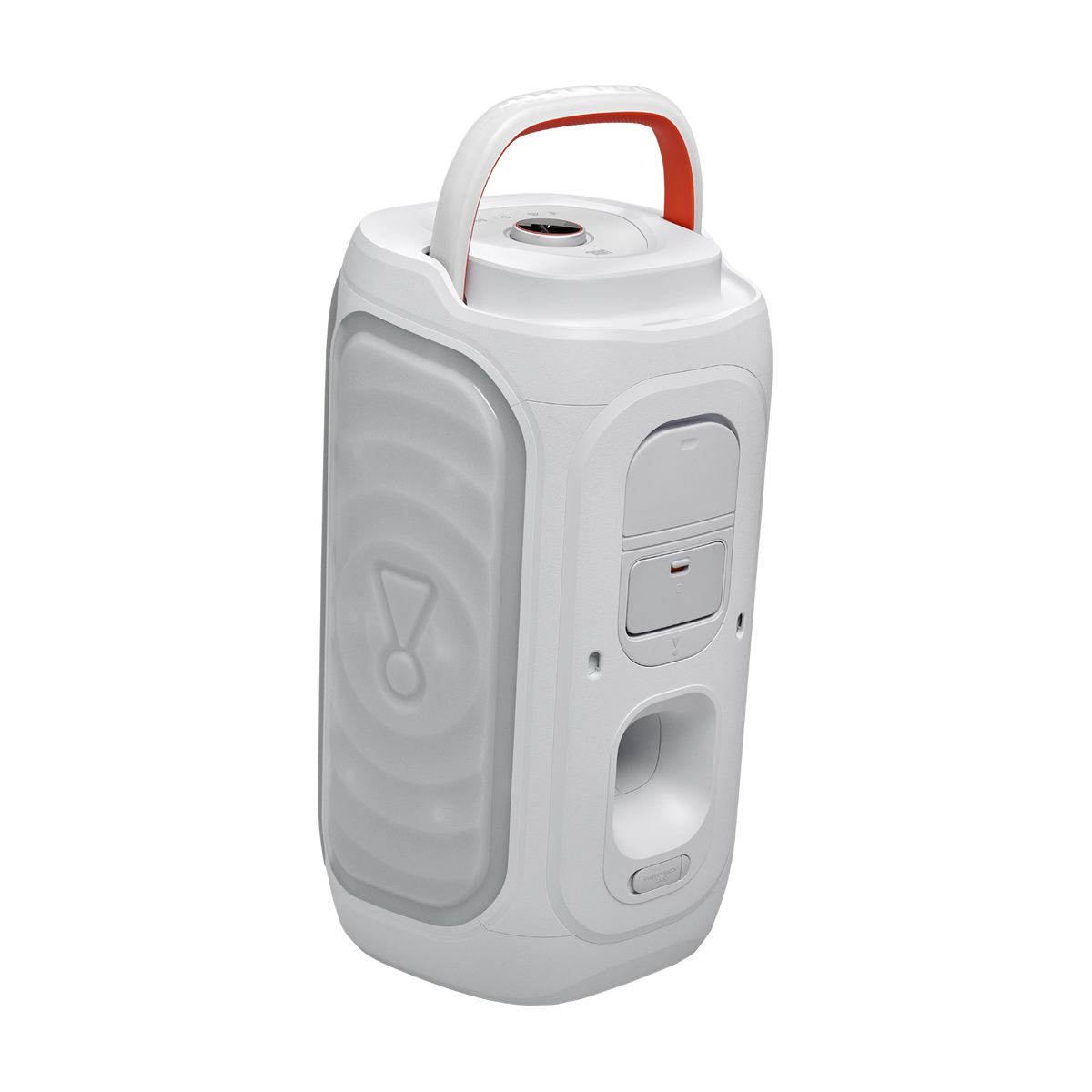 JBL PartyBox 130 back view with foldable ergonomic handle