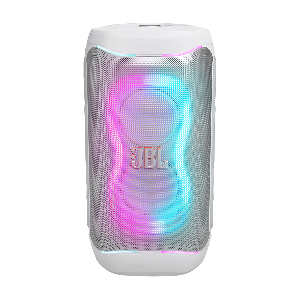 JBL PartyBox 130 front view showing speaker grille and light ring