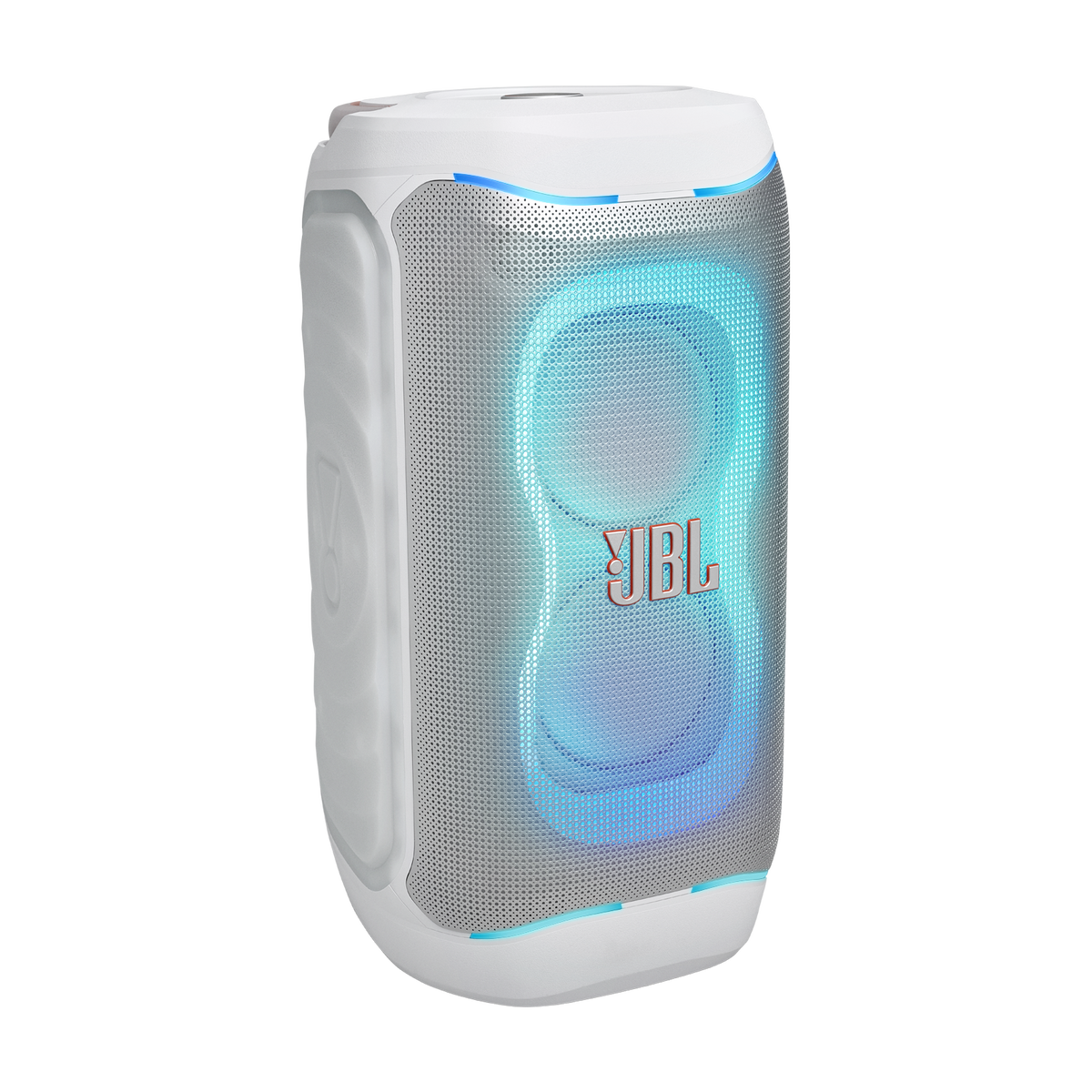 JBL PartyBox 130 portable party speaker in white - hero shot