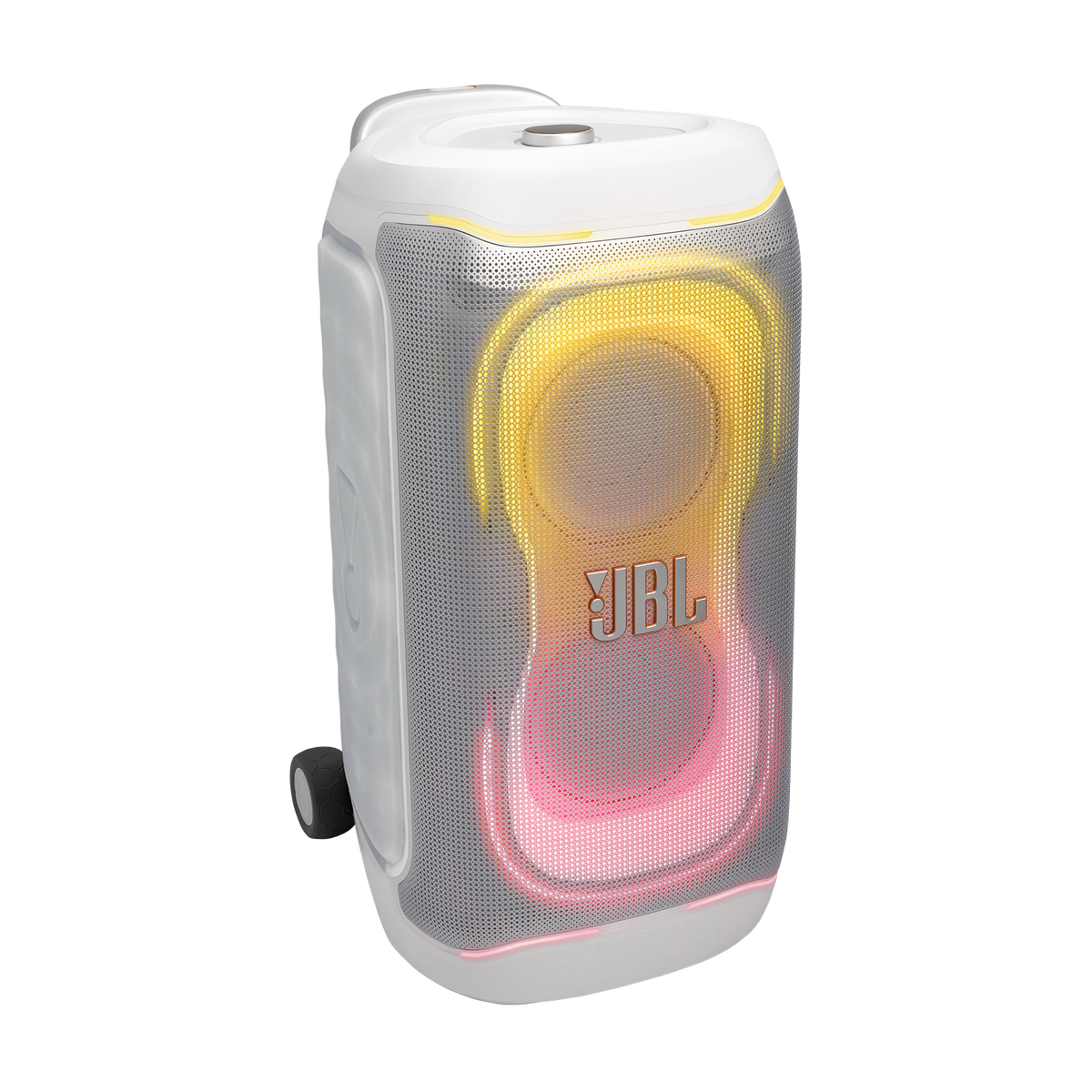 JBL PartyBox 330 portable party speaker in white - hero shot