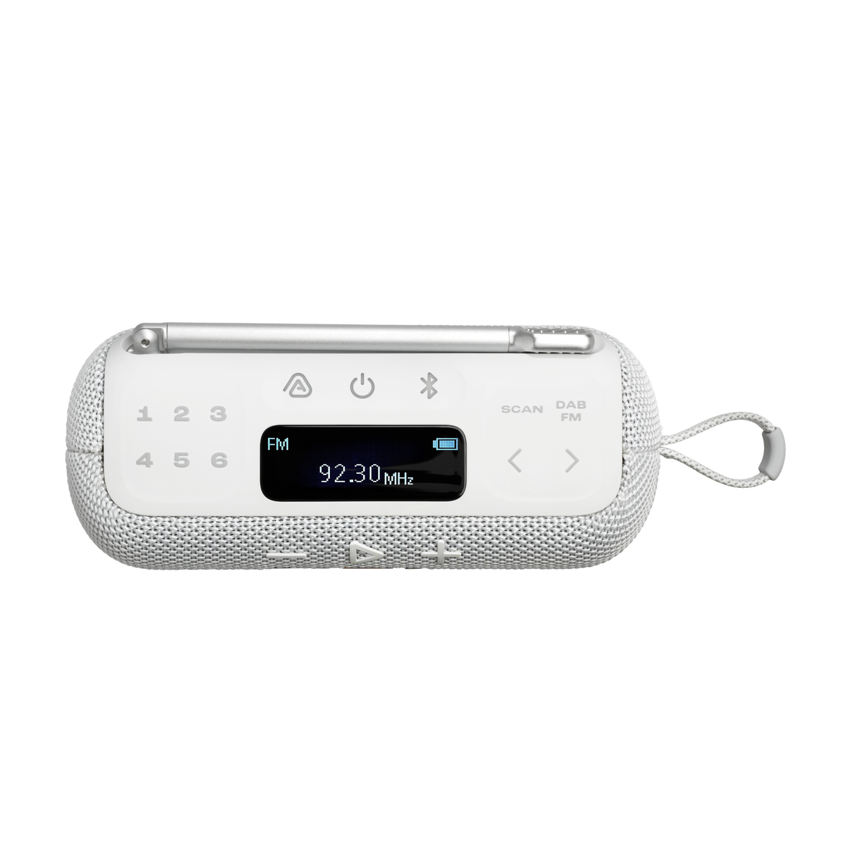 JBL Tuner 3 top view showing preset buttons and LCD display
