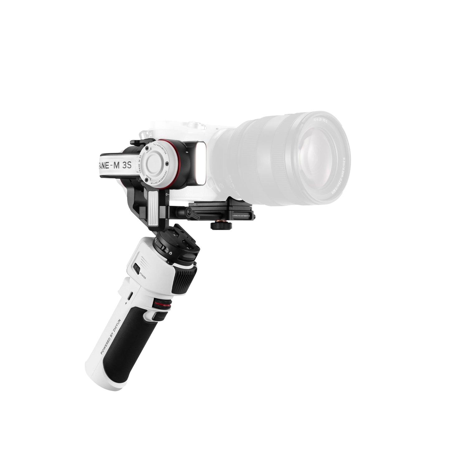 ZHIYUN Crane M3S 3-axis camera gimbal with mirrorless camera mounted