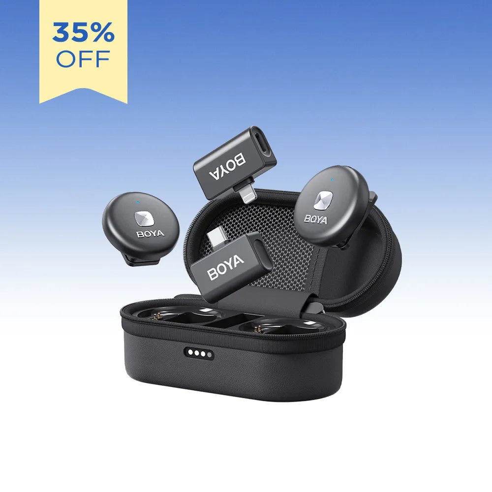 BOYA Omic Wireless Microphone - vinyl-record style transmitter and receiver set, Kenya KES 14,500