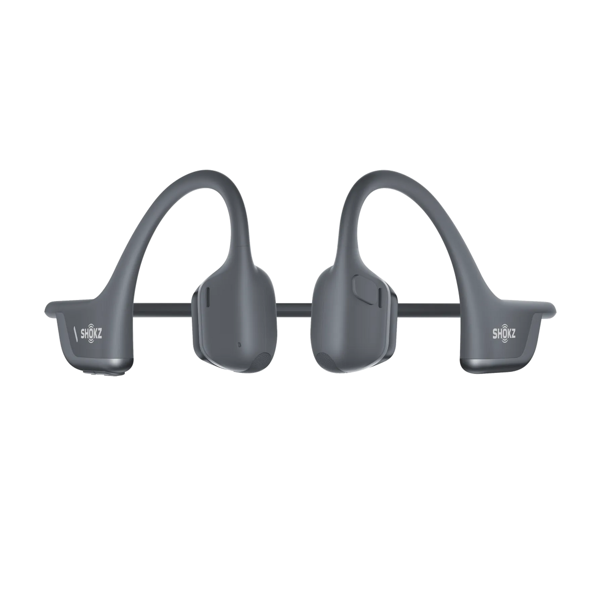 Shokz OpenRun Pro 2 in Black - side angle showing open-ear hook design