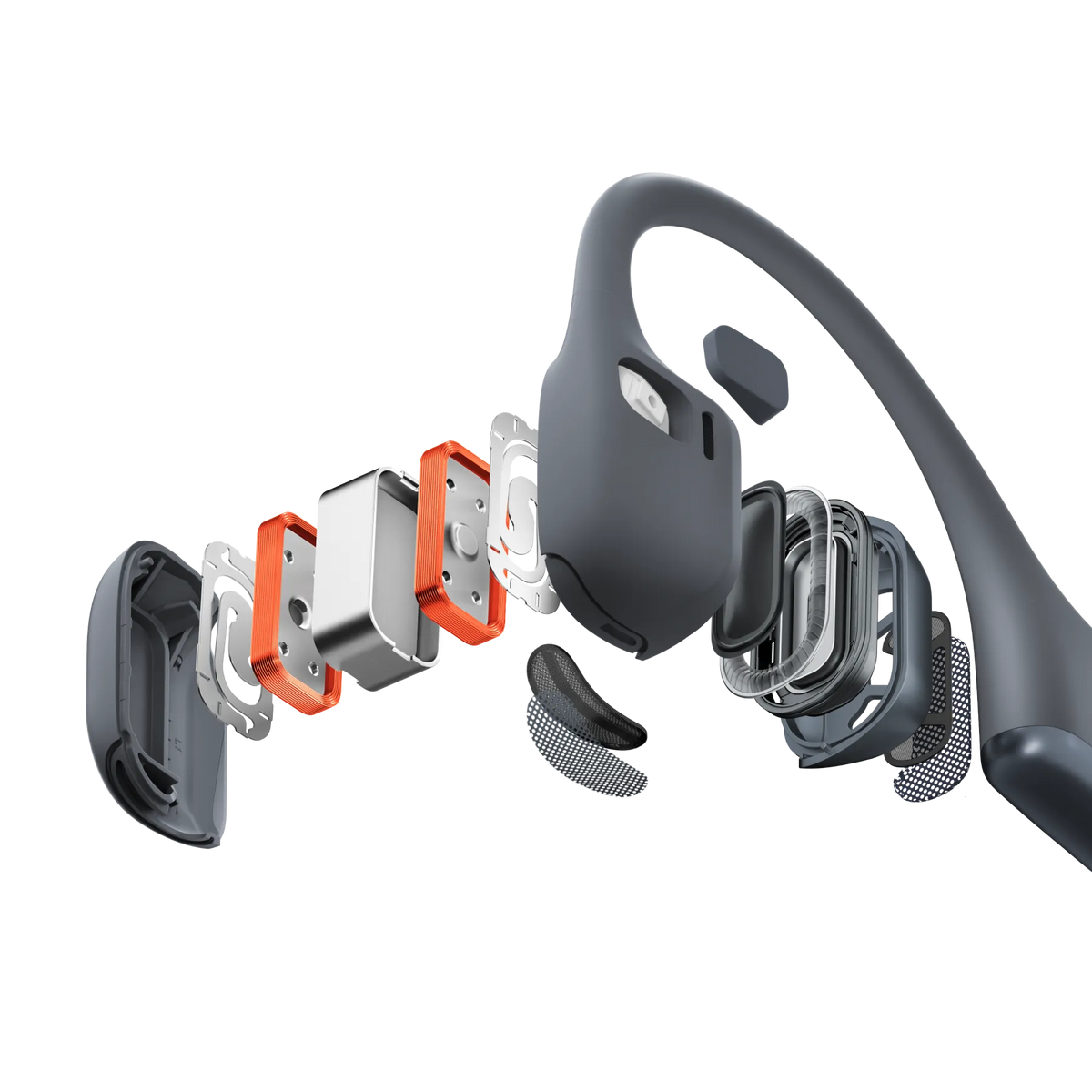 Shokz OpenRun Pro 2 in Black - detail of DualPitch driver housing
