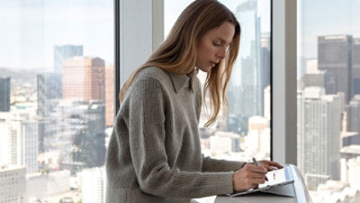 Person using a Microsoft Surface Pen with a Surface device