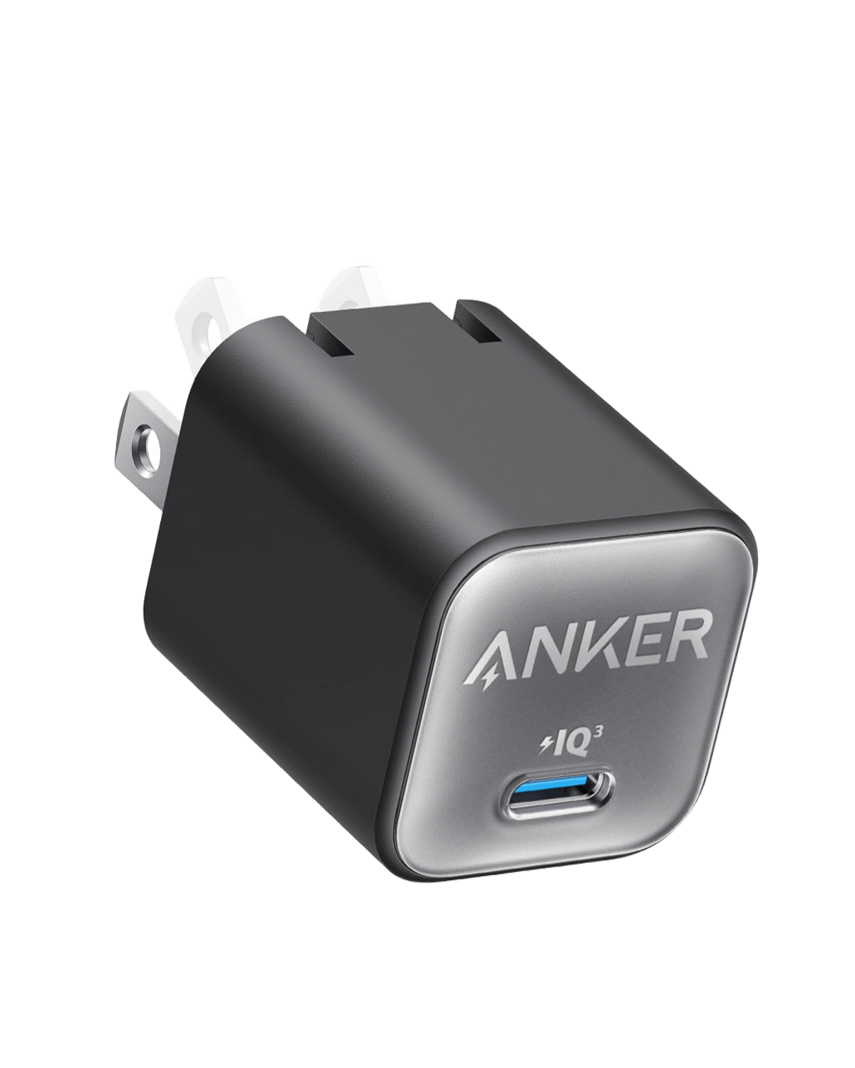 Anker Nano Charger (30W) in Phantom Black - compact GaN USB-C wall charger