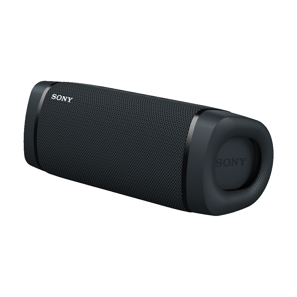 Sony SRS-XB33 speaker angle view showing X-Balanced Speaker Unit design