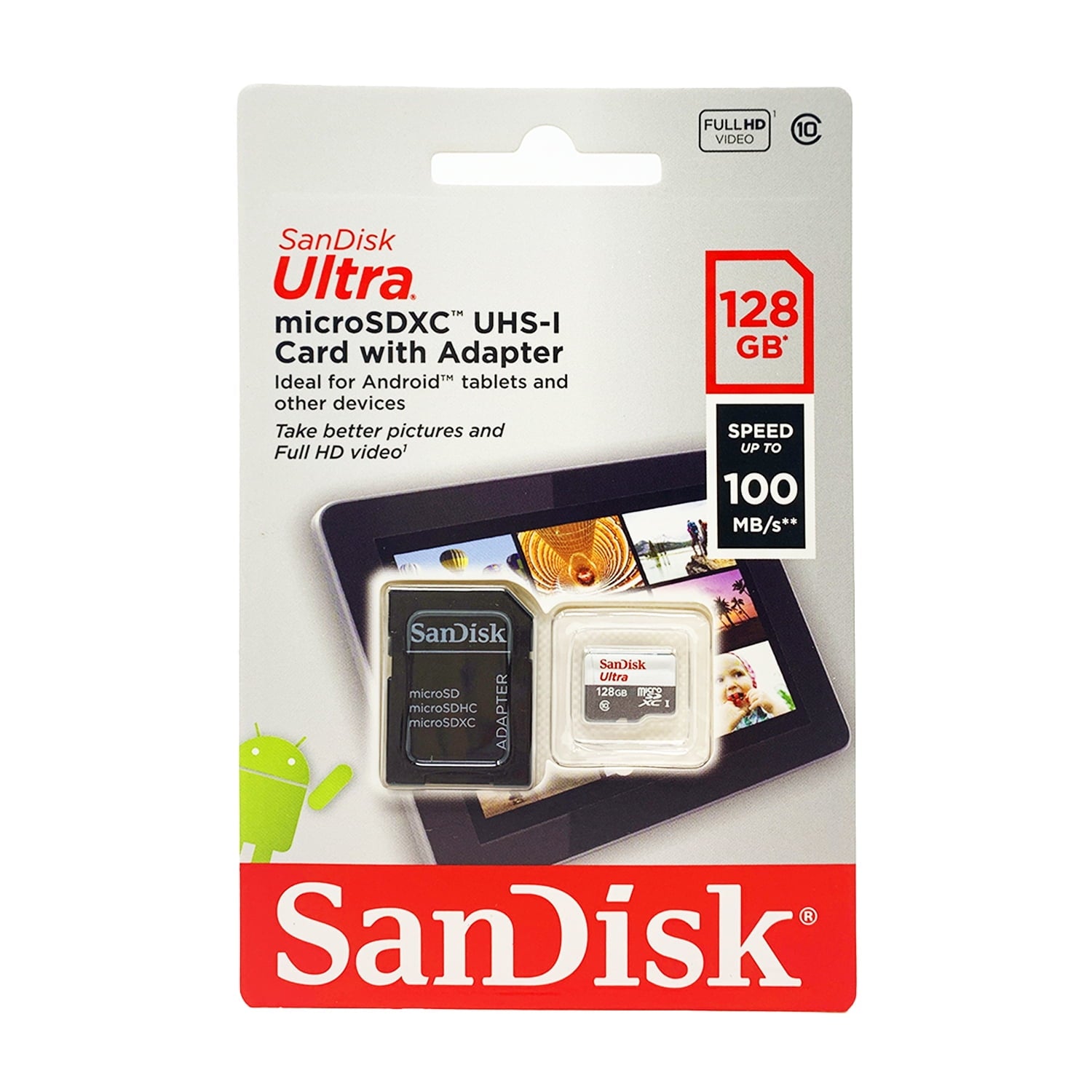 SanDisk 128GB Micro Class 10 front view — available in Kenya at Trewrld KES 7,800, M-Pesa & free Nairobi delivery