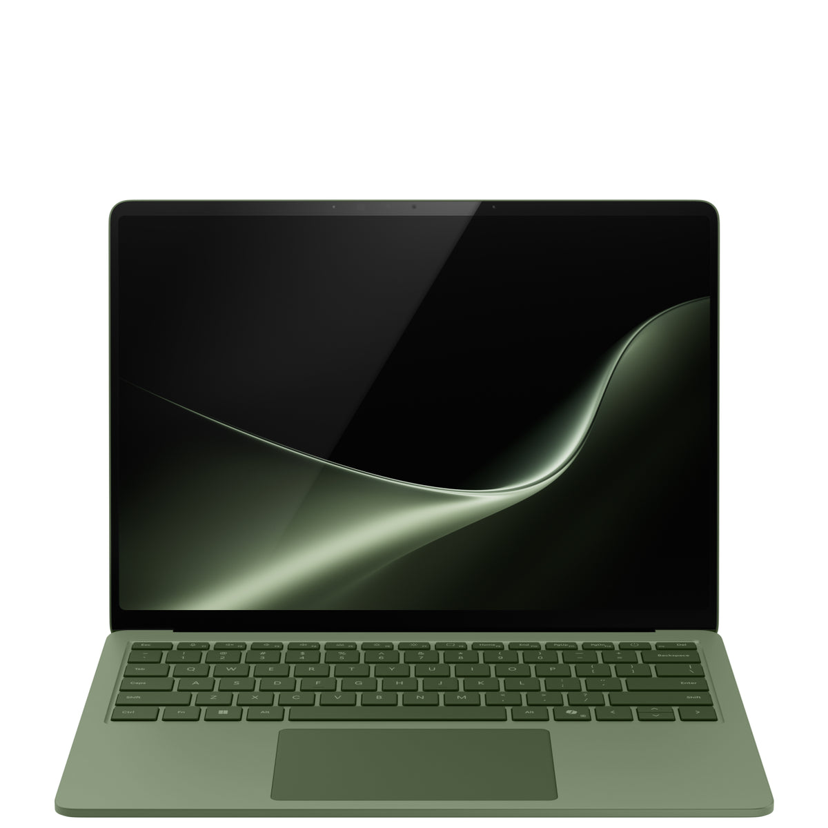 Microsoft Surface Laptop 8 13.8-inch in jade open with Windows bloom