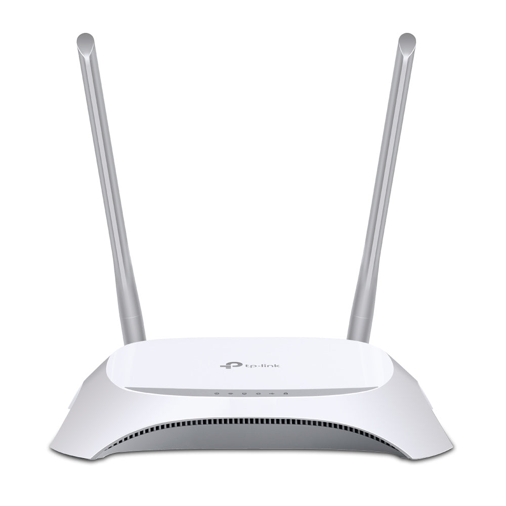 TP-Link TL-MR3420 3G/4G wireless N router, front view - official TP-Link product image