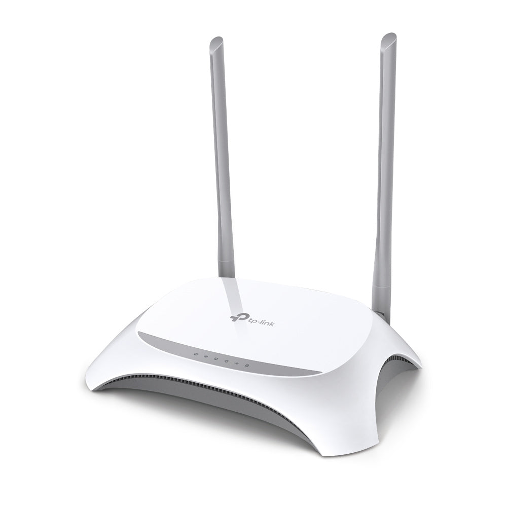 TP-Link TL-MR3420 router rear ports view - official TP-Link product image